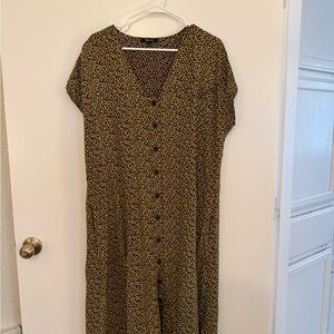 MADEWELL Easy Midi Dress in Bitsy Floral SZ L